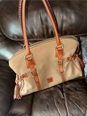 Vintage Dooney and bourke Florentine domed satchel taupe